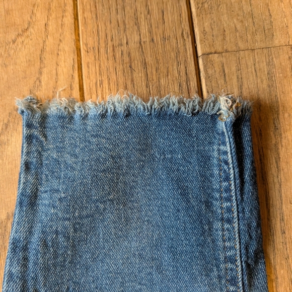 Juniors No Boundaries Blue Distressed Straight Leg Denim Jeans Size 11 - Picture 5 of 7